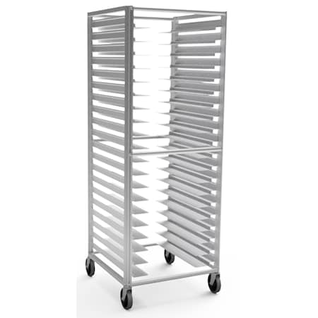 Lockwood Manufacturing Full Height 20 Tray Rack, Adjust Slides, 3" Centers, 17"-23" Wide Pans RR69-UA20